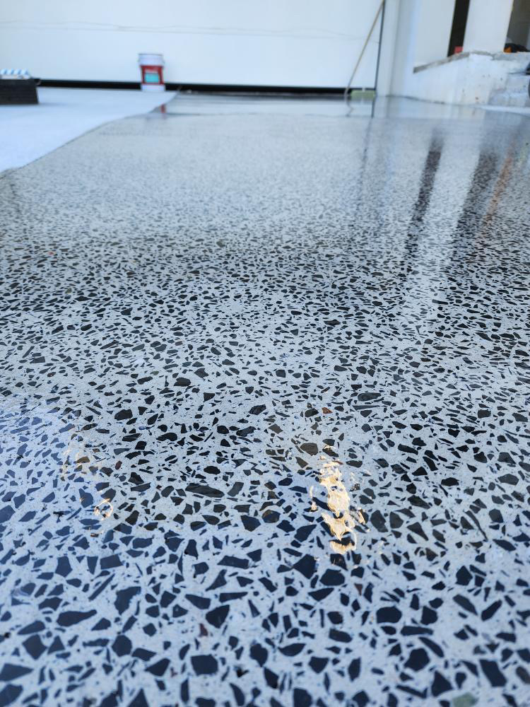 Ccs Coloured Snow Driveway completed by Ocon Concrete Group in Bardwell Park Sydney