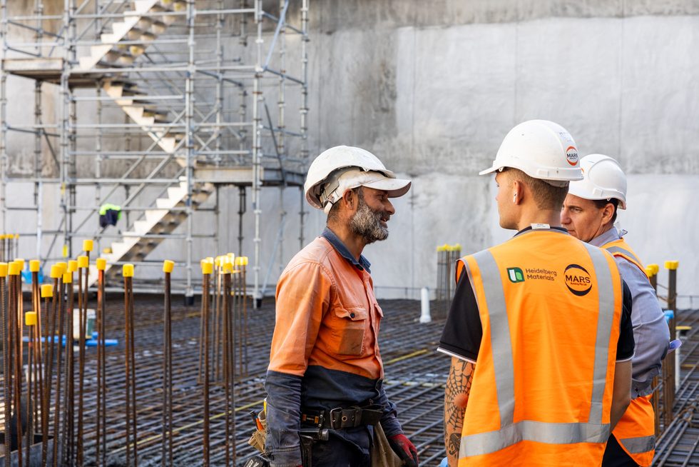Ocon crew on the Belmont Mars Building site