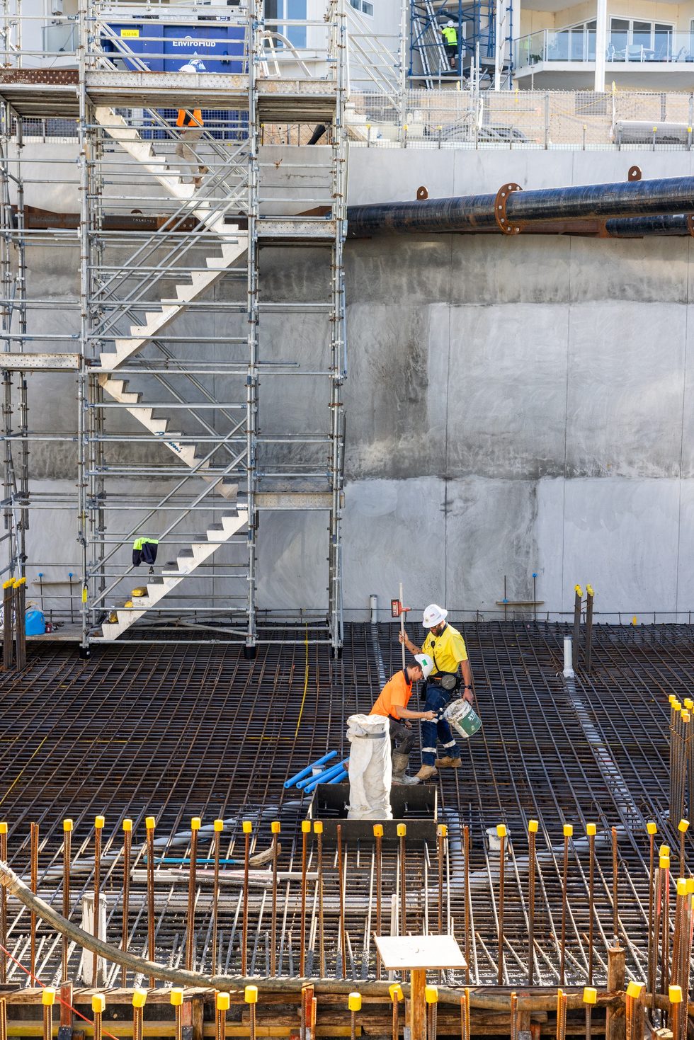 Concrete pump and placement works, Belmont Mars Building