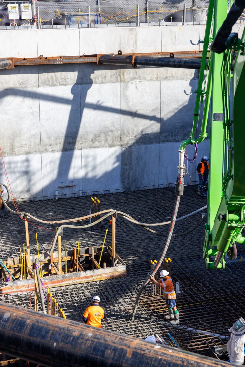Concrete pump and placement works, Belmont Mars Building