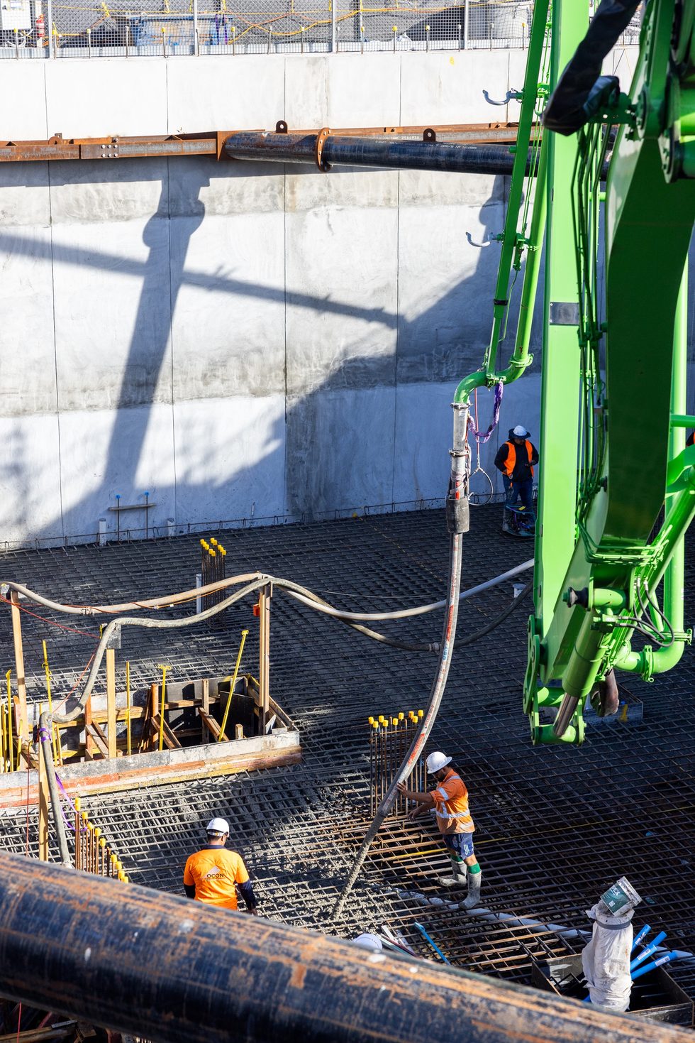 Concrete pump and placement works, Belmont Mars Building